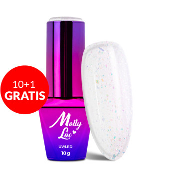 10+1gratis Lakier hybrydowy MollyLac Mermaid Whispers Sea Angel 10g Nr 599