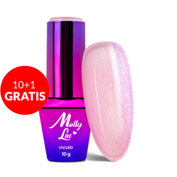 10+1gratis Lakier hybrydowy MollyLac Mermaid Whispers Siren Lips 10g Nr 594