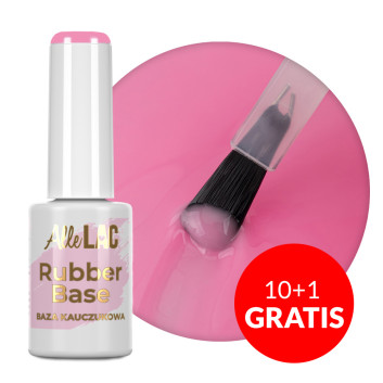 10+1gratis Baza kauczukowa Rubber Base AlleLac Pink Punch HEMA/Di-HEMA Free 7g Nr 4