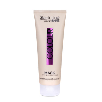 Maska do włosów z jedwabiem Stapiz Sleek Line Colour 250 ml