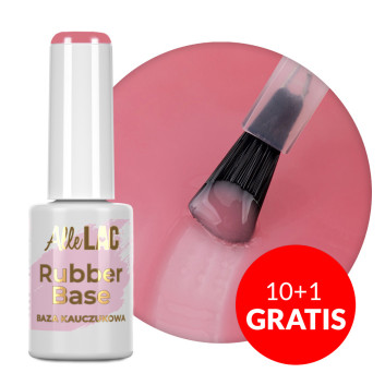 10+1gratis Baza kauczukowa Rubber Base AlleLac Nudelicious HEMA/Di-HEMA Free 7g Nr 8