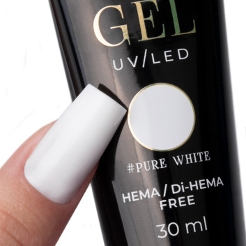 Akrylożel Polygel żel budujący do przedłużania AcrylGel Molly Nails HEMA/Di-HEMA Free Pure White 30 ml