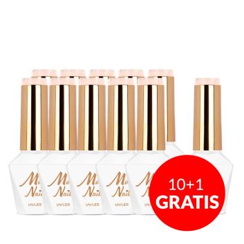 10+1gratis Lakier hybrydowy Molly Nails Wedding Yes, I Do I Love Creamy HEMA/Di-HEMA Free 8g Nr 27