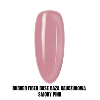 Rubber Fiber Base Baza kauczukowa z włóknami jedwabiu Smoky Pink HEMA/Di-HEMA Free 1kg