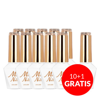 10+1gratis Lakier hybrydowy Molly Nails Spotlight Posh HEMA/Di-HEMA Free 8g Nr 638