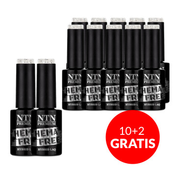 10+2gratis Lakier hybrydowy NTN Premium Fiesta Collection HEMA/Di-HEMA Free 5g Nr 74