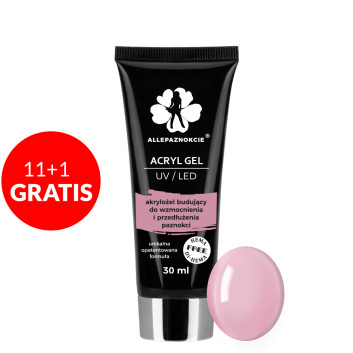 11+1gratis Acryl Gel akrylożel Allepaznokcie HEMA/Di-HEMA Free French Pink 30ml