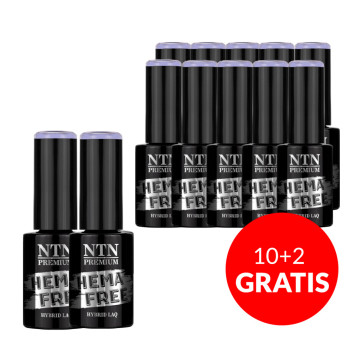 10+2gratis Lakier hybrydowy NTN Premium Soft Touch Collection HEMA/Di-HEMA Free 5g Nr 09