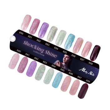 Wzornik Molly Nails Shocking Shine połysk i mat 9 kolorów