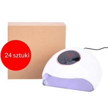 24sztuki Lampa do paznokci UV/LED T13 do lakierów hybrydowych żeli i akrylożeli z zasilaczem i kablem USB 72W biała