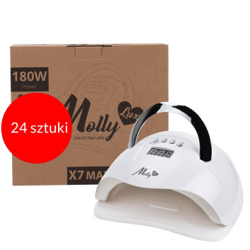 24sztuki Lampa do paznokci UV/LED MollyLux X7 MAX do lakierów hybrydowych żeli i akrylożeli 180W biała