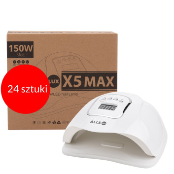 24sztuki Lampa do paznokci UV/LED 150W do lakierów hybrydowych żelowych AlleLux X5 MAX biała