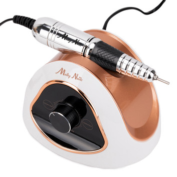 Frezarka do paznokci 68W Molly Nails do manicure pedicure biało-złota M15