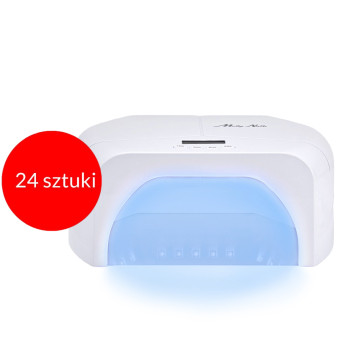 24sztuki Lampa do paznokci UV/LED Molly Nails BQ-L8 do lakierów hybrydowych żeli i akrylożeli 298W biała