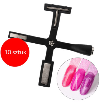 10sztuk Magnes magnetyzer 5w1 do kociego oka cat eye czarny