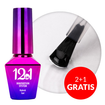 2+1gratis Baza 12in1 Innovation Hybrid Gel  MollyLac Transparent 10g