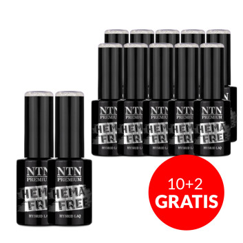 10+2gratis Lakier hybrydowy NTN Premium Fiesta Collection HEMA/Di-HEMA Free 5g Nr 74