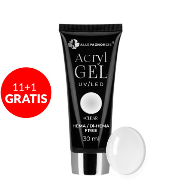 11+1gratis Acryl Gel akrylożel Allepaznokcie HEMA/Di-HEMA Free Clear 30ml