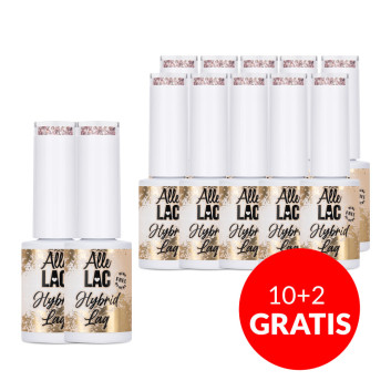 10+2gratis Lakier hybrydowy AlleLac Shine Like a Bride HEMA/Di-HEMA Free 5g Nr 125