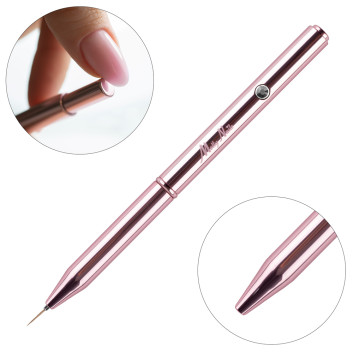 Pędzelek do zdobień automatyczny Liner medium Pro Art rose gold Molly Nails 9 mm