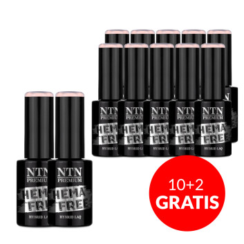 10+2gratis Lakier hybrydowy Ntn Premium Delicate French HEMA/Di-HEMA Free 5g Nr 302