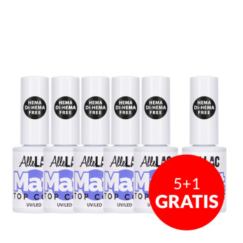 5+1gratis Top Matt no wipe AlleLac HEMA/Di-HEMA Free 5g