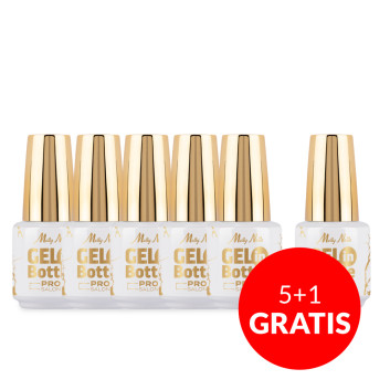 5+1gratis Żel w butelce wielofunkcyjny żel budujący z pędzelkiem Gel in bottle Molly Nails Pro Salon White Angel 15g