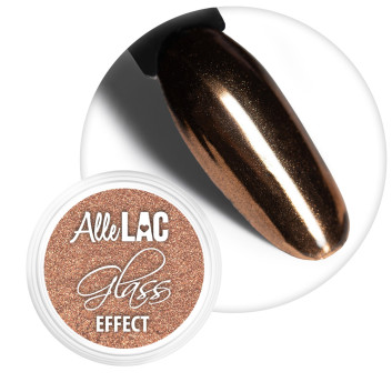 Pyłek lustrzany efekt do zdobień paznokci Glass Effect AlleLac Carmel Nr 13