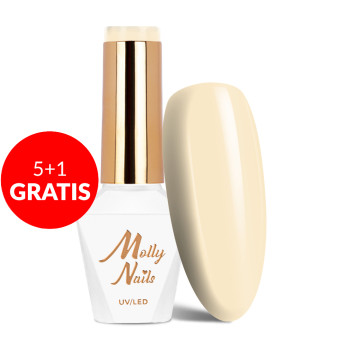 5+1gratis Lakier hybrydowy Molly Nails Glamour Women Lucky Jade Stone HEMA/Di-HEMA Free 8g Nr 1