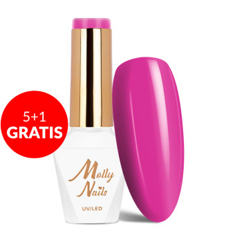 5+1gratis Lakier hybrydowy Molly Nails Cocktails & Drinks Salty Dog HEMA/Di-HEMA Free 8g Nr 14