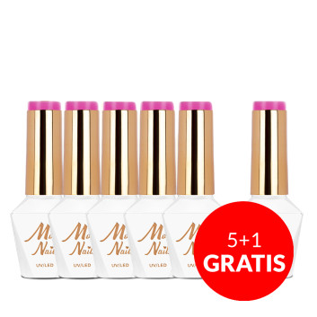 5+1gratis Lakier hybrydowy Molly Nails Cocktails & Drinks Salty Dog HEMA/Di-HEMA Free 8g Nr 14