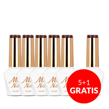 5+1gratis Lakier hybrydowy Molly Nails Elite Women Burgundy HEMA/Di-HEMA Free 8g Nr 41