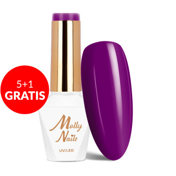 5+1gratis Lakier hybrydowy Molly Nails Inspired by you Successful Woman HEMA/Di-HEMA Free 8g Nr 53