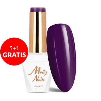 5+1gratis Lakier hybrydowy Molly Nails Inspired by you Sensual Woman HEMA/Di-HEMA Free 8g Nr 54