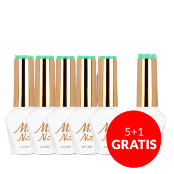 5+1gratis Lakier hybrydowy Molly Nails Rest & Relax Reset! HEMA/Di-HEMA Free 8g Nr 94