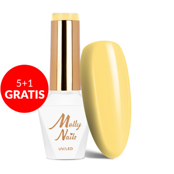 5+1gratis Lakier hybrydowy Molly Nails Rest & Relax Holiday HEMA/Di-HEMA Free 8g Nr 95