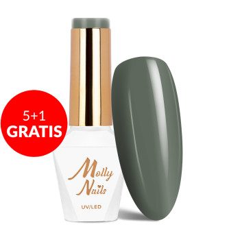 5+1gratis Lakier hybrydowy Molly Nails Rest & Relax Forest HEMA/Di-HEMA Free 8g Nr 97