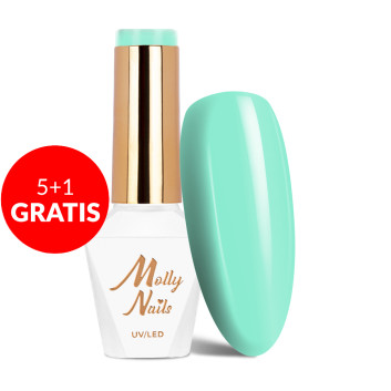 5+1gratis Lakier hybrydowy Molly Nails Yoghurt Passion Dessert HEMA/Di-HEMA Free 8g Nr 123