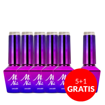 5+1gratis Lakier hybrydowy Molly Nails Crystal Water Cat Eye 8g Nr 160