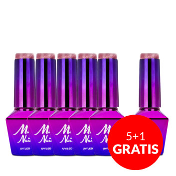 5+1gratis Lakier hybrydowy Molly Nails Crystal Water Cat Eye 8g Nr 166