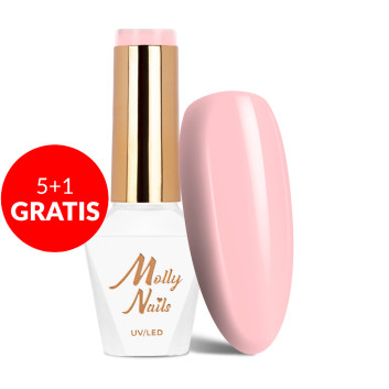 5+1gratis Lakier hybrydowy Molly Nails Sensual Bella HEMA/Di-HEMA Free 8g Nr 201