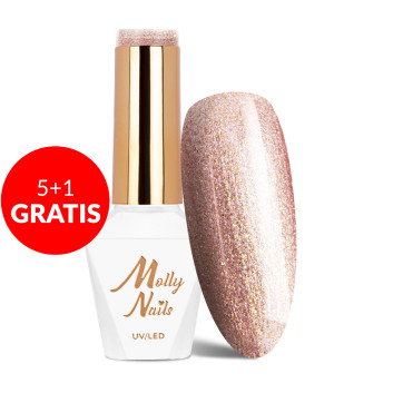 5+1gratis Lakier hybrydowy Molly Nails Sensual Lexi HEMA/Di-HEMA Free 8g Nr 204