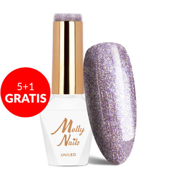 5+1gratis Lakier hybrydowy Molly Nails Sensual Florence HEMA/Di-HEMA Free 8g Nr 206