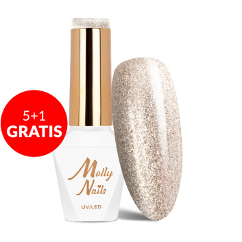 5+1gratis Lakier hybrydowy Molly Nails Sensual Victoria HEMA/Di-HEMA Free 8g Nr 207