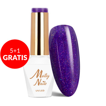 5+1gratis Lakier hybrydowy Molly Nails Winter Crystalize Eternal Beauty HEMA/Di-HEMA Free 8g Nr 226