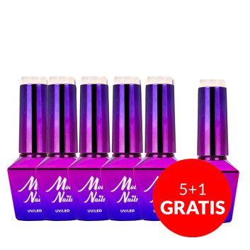 5+1gratis Lakier hybrydowy Molly Nails Madame French Vanille 8g Nr 420