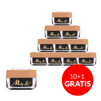 10+1gratis Pasta do zdobień Nail Art ProArt Paste MollyLac White HEMA/Di-HEMA Free 5g