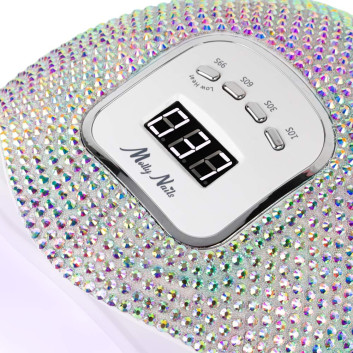 Lampa do paznokci LED/UV Molly Nails X5 MAX do lakierów hybrydowych żeli i akrylożeli 150W w cyrkonie crystal silver holo