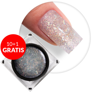 10+1gratis Żel do paznokci Shine on you Diamond Shine MollyLac HEMA/Di-HEMA Free 50g