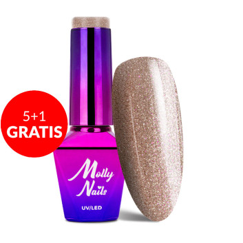 5+1gratis Lakier hybrydowy Molly Nails Wedding Dream & Champagne Moscato Fizz 8g Nr 385